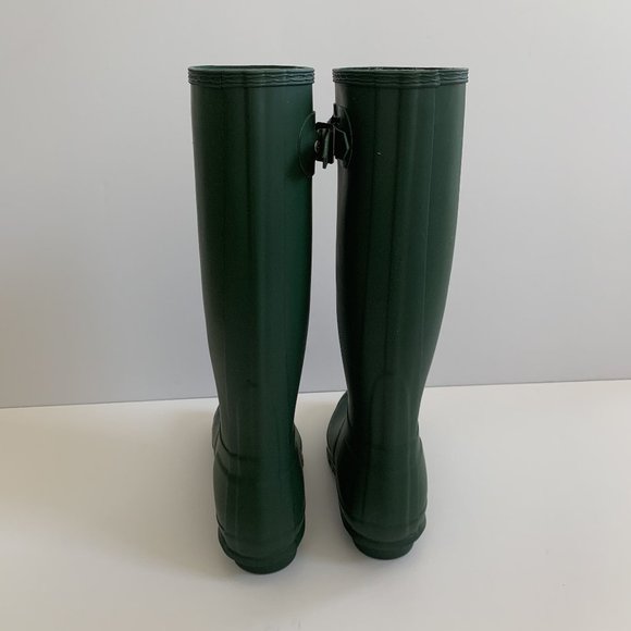 NIB Hunter Classic Green Tall Rubber Boots 38 7.5 - Picture 5 of 9